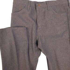 Vintage Wrangler Men's 36x30 Dark Gray Polyester Western Cowboy Slacks USA